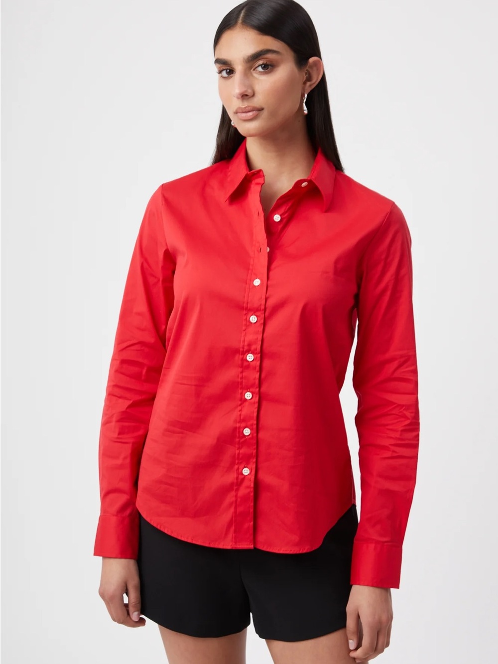J.Crew Red / Orange Linen Button-Front Womens Shirt